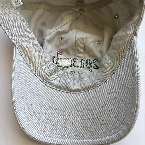 Augusta 2013 Masters Golf American Needle Hat Cap Beige Strap Back Adjustable GA - Picture 5 of 7